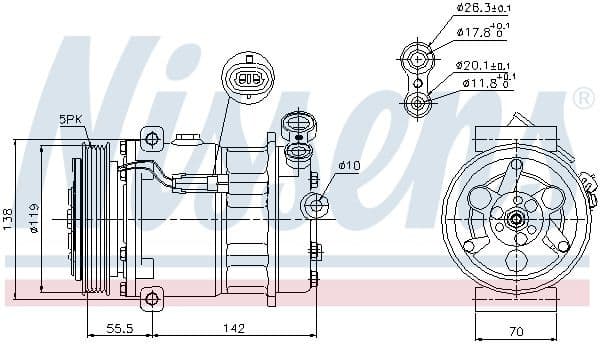 Compressor, air conditioning ** FIRST FIT ** 89157