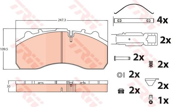 Brake Pad Set, disc brake GDB5067