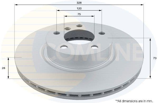Brake disc, 1pcs FRONT ADC1779V