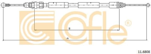 Cable handbrake 11.6808 - image 2
