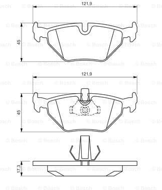 Brake Pad Set, disc brake 0986494009 - image 7