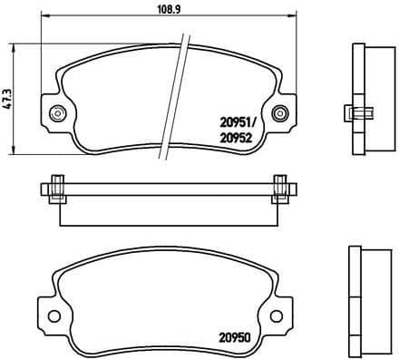 Brake Pad Set, disc brake PRIME LINE P23013