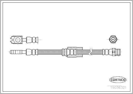 Brake hose front 19036321 - image 2