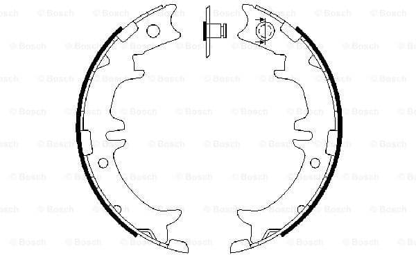 Brake Shoe Set, parking brake 0986487615