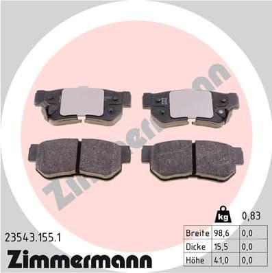 Brake Pad Set, disc brake 23543.155.1