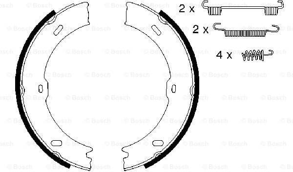 Brake Shoe Set, parking brake 0986487720 - image 4