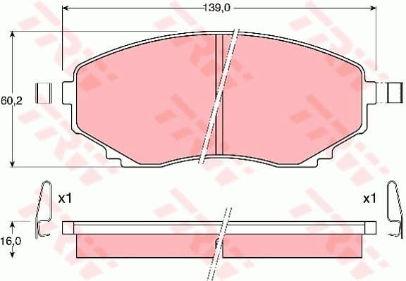 Brake Pad Set, disc brake GDB1177