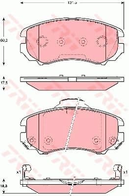 Brake Pad Set, disc brake COTEC GDB3386