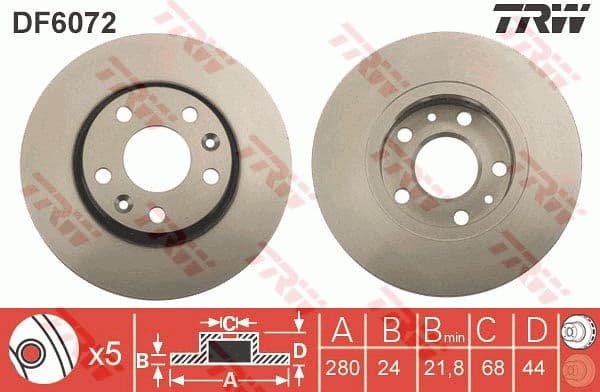 Brake Disc DF6072