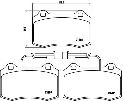 Brake Pad Set, disc brake PRIME LINE P23074