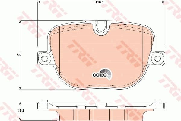 Brake Pad Set, disc brake COTEC GDB1824
