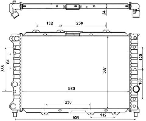 Radiator, engine cooling EASY FIT 58202