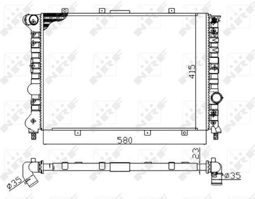 Radiator, engine cooling Economy Class 58202A