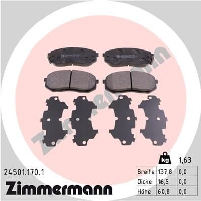 Brake Pad Set, disc brake 24501.170.1