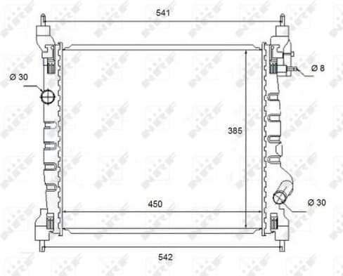 Radiator, engine cooling 58454