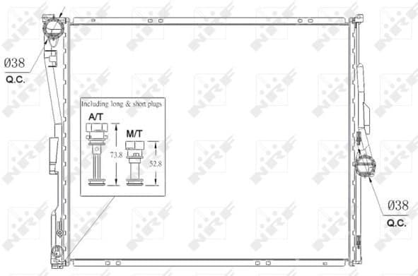 Radiator, engine cooling 53956