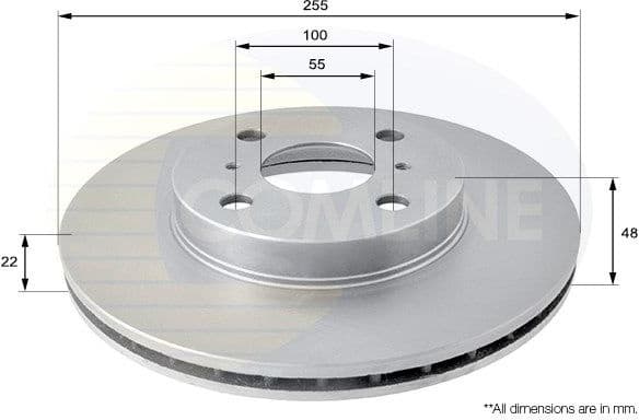 Brake disc, 1pcs FRONT ADC0151V - image 2