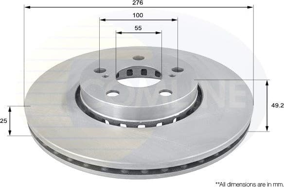 Brake disc, 1pcs FRONT ADC0199V - image 2