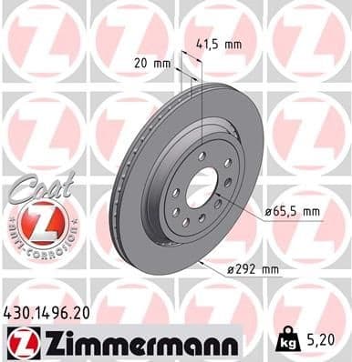 Brake Disc COAT Z 430.1496.20