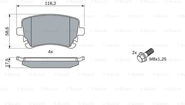 Brake Pad Set, disc brake 0986494303 - image 7