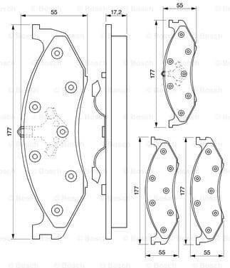 Brake Pad Set, disc brake 0986424284 - image 7