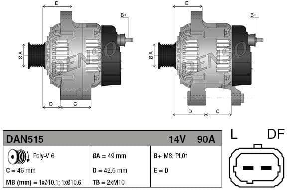 Alternator DAN515 - image 3