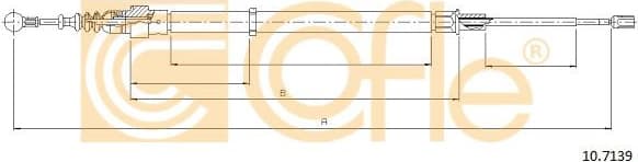 Cable Pull, parking brake 10.7139