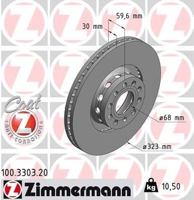 Brake Disc COAT Z 100.3303.20