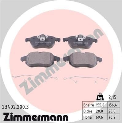 Brake Pad Set, disc brake 23402.200.3