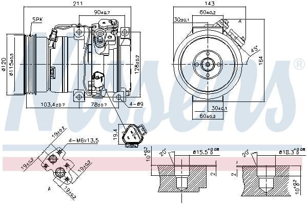 Compressor, air conditioning ** FIRST FIT ** 890066