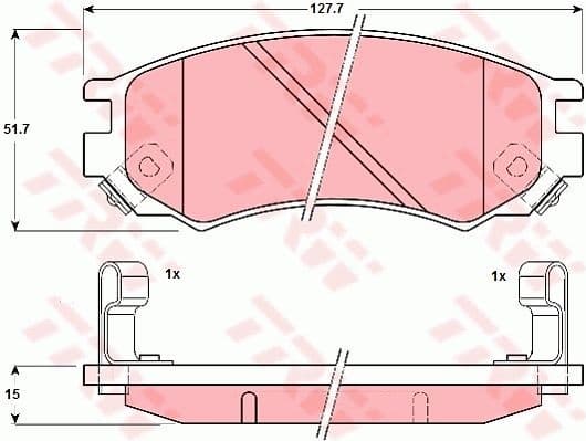 Brake Pad Set, disc brake GDB1175