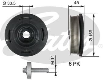 Belt Pulley, crankshaft DriveAlign™ TVD1041A