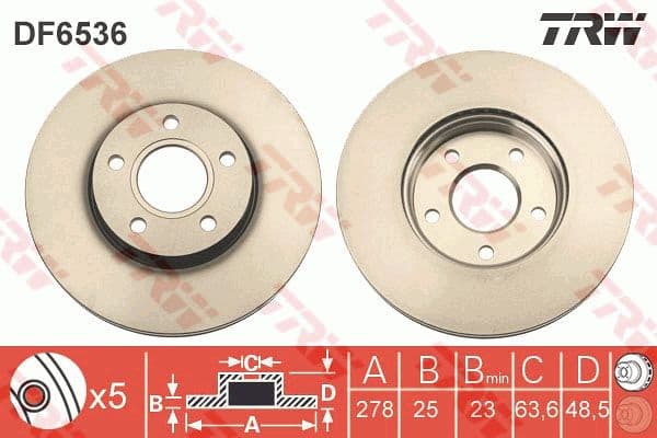 Brake Disc DF6536