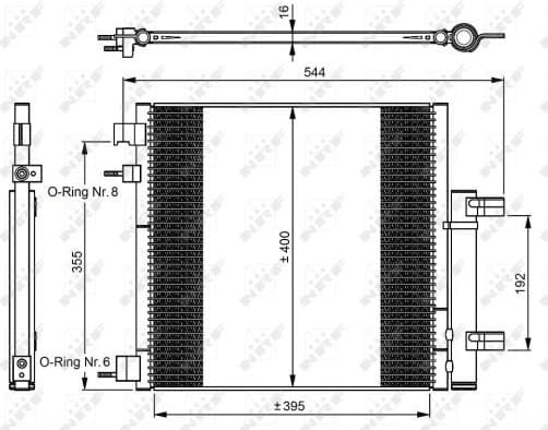 Condenser, air conditioning EASY FIT 350048