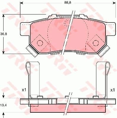Brake Pad Set, disc brake COTEC GDB3174