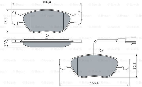 Brake Pad Set, disc brake 0986424362 - image 7
