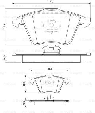 Brake Pad Set, disc brake 0986494077 - image 7
