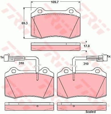 Brake Pad Set, disc brake GDB1392