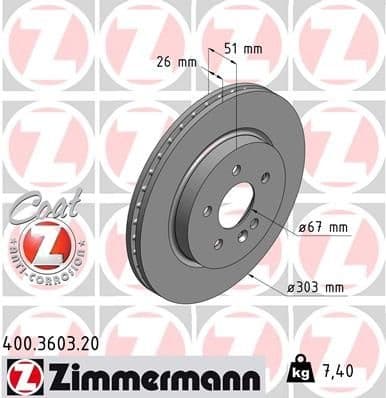 Brake Disc COAT Z 400.3603.20