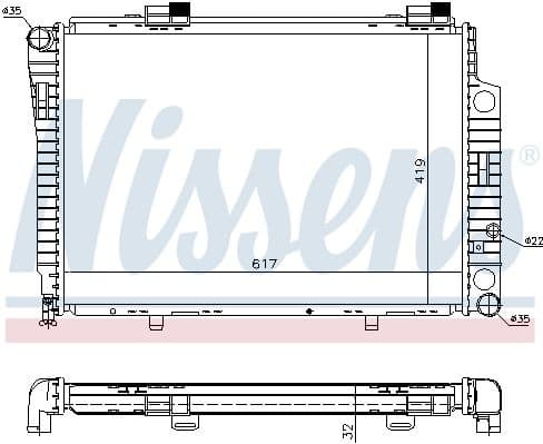 Radiator, engine cooling 62750A