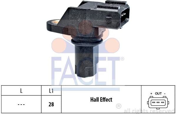 Sensor, camshaft position Made in Italy - OE Equivalent 9.0349 - image 2