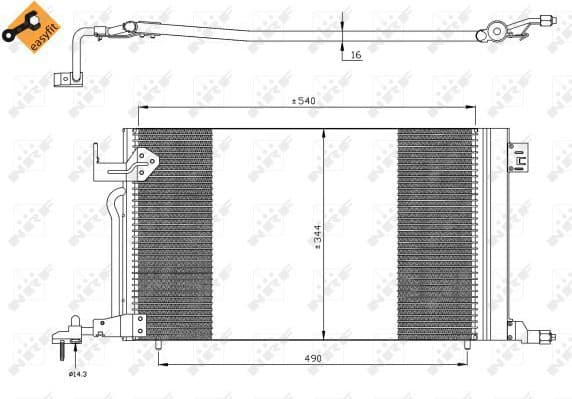 Condenser, air conditioning EASY FIT 35304
