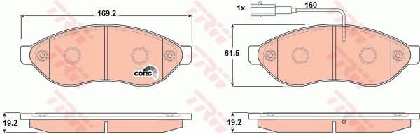 Brake pads front, Top Quality GDB1681 - image 4
