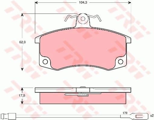 Brake Pad Set, disc brake COTEC GDB1446