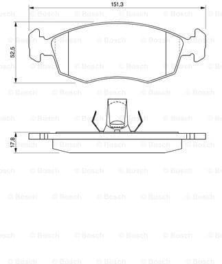 Brake Pad Set, disc brake 0986424554 - image 7