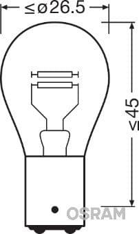 Osram Bulbs P21/5W 12V BAY15D 2vnt - 7528-02B (OSRAM) - Autoera - image 3