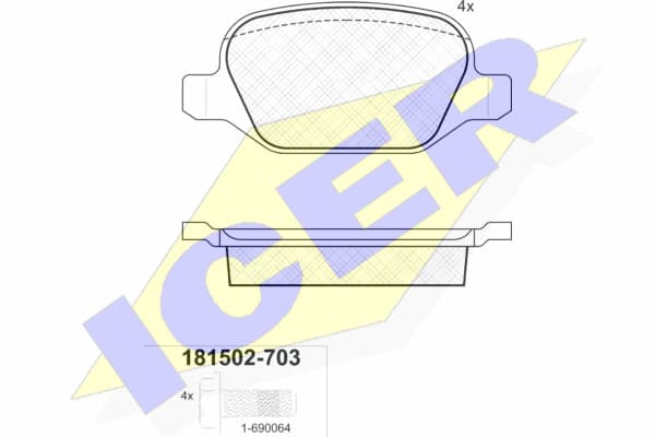 Brake pads rear 181502703 - image 2
