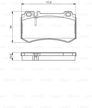 Brake Pad Set, disc brake 0986494356 - image 2