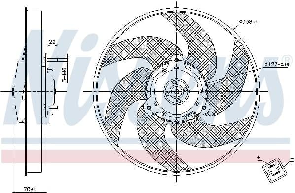 Fan, engine cooling 85667