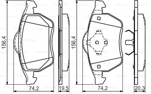 Brake Pad Set, disc brake 0986494390